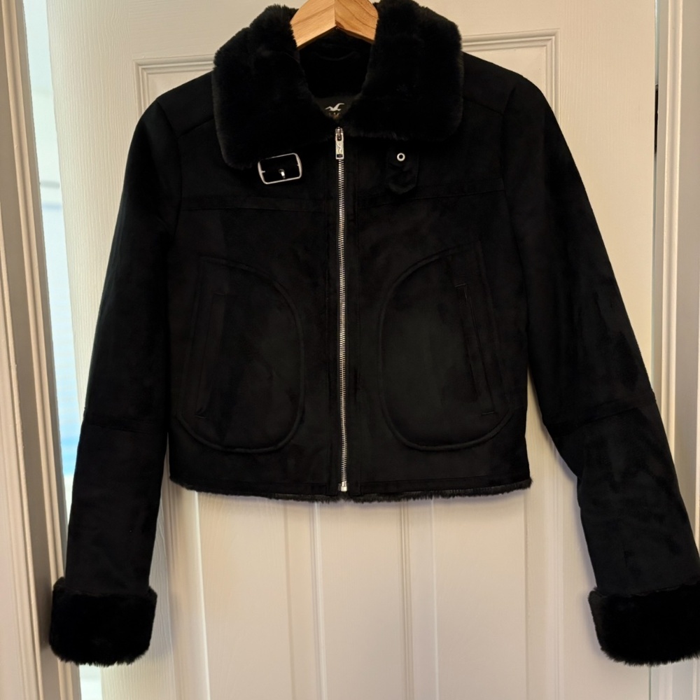 Hollister Fur Trim Coat